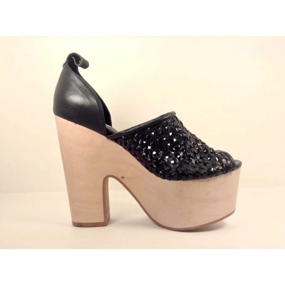 NIB Jeffrey Campbell Platform Sandals Studio WDW Woven Leather 6.5